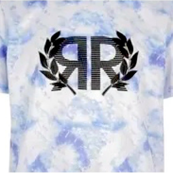River Island Boys Blue Reverse R Print Mesh T-Shirt - Picture 2 of 2